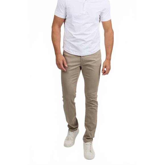 NEW MONFRERE brando parisian luxe slim jeans in tobacco